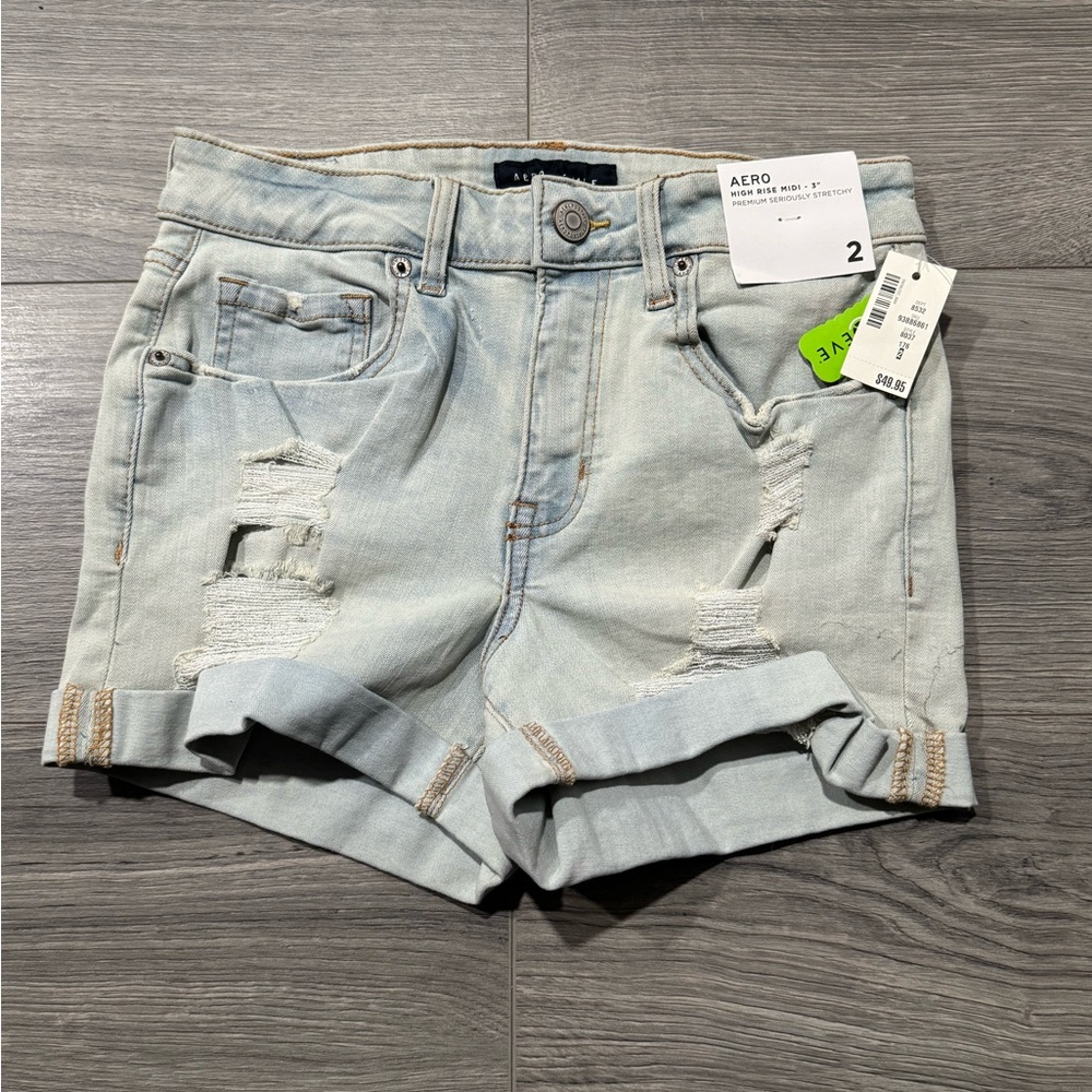 Aeropostale Light Blue Denim Women's Shorts